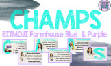 CHAMPS Posters- BITMOJI Blue & Purple Farmhouse Style