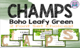 CHAMPS Posters- Boho Leafy Green