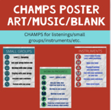 CHAMPS Posters for Music/Art/Blank