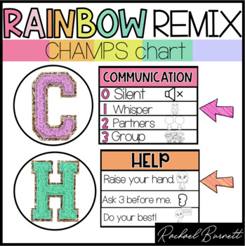 Preview of CHAMPS // Rainbow Remix 90's retro decor classroom decor