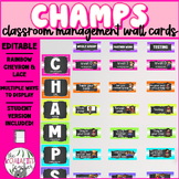 CHAMPS Wall Cards | EDITABLE | Student Version Included | 