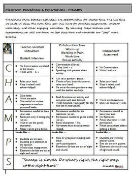 Preview of CHAMPS handout, poster, table, chart