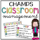 CHAMPs Classroom Management Posters Simple and Bright