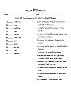 CHAPTER 3: PLANT AND ANIMALS-INTERACTIVE SCIENCE PEARSON SECOND GRADE