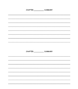 Preview of CHAPTER SUMMARY PAGES TEMPLATE