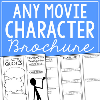 Preview of CHARACTER ANALYSIS Activity | Generic MOVIE Unit Study | Graphic Organizer