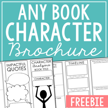 Preview of CHARACTER ANALYSIS Book Report Activity | Generic Novel Unit Study Activity FREE