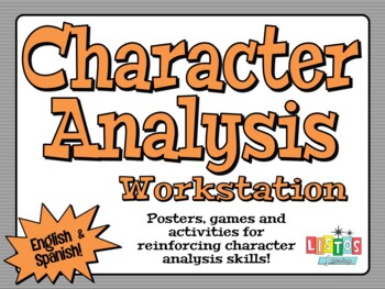 Preview of CHARACTER ANALYSIS  Workstation - English & Spanish!