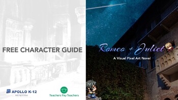Preview of CHARACTER GUIDE for Romeo and Juliet: A Visual Pixel Art Novel