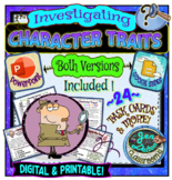 CHARACTER TRAITS: TASK CARDS & MORE (POWERPOINT & GOOGLE S