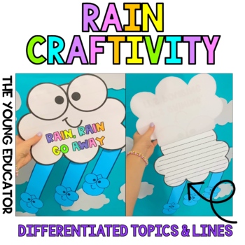 Preview of CHARITY RAIN CRAFTIVITY - DIFFERENTIATED WRITING & CRAFT RAIN PROMPTS