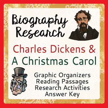 Preview of CHARLES DICKENS A CHRISTMAS CAROL Research Activities PRINT and EASEL