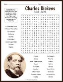 CHARLES DICKENS Biography Word Search Puzzle Worksheet Activity