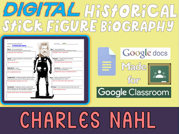 Preview of CHARLES NAHL Digital Stick Figure Biography for California History