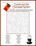 CHARLIE & THE CHOCOLATE FACTORY Novel Study Word Search Wo