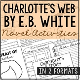 CHARLOTTE'S WEB Novel Study Unit Activities | Book Report Project