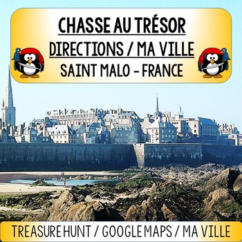 Preview of CHASSE AU TRÉSOR (treasure hunt) - Directions / Ma Ville