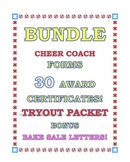 Cheer Coach TRYOUT PACKET! 30 Award Certificates, Coach Fo