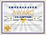 CHEER COACH “Co-Captain” Cheerleader Award- Cheerleading S