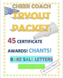 (82 Pgs!) CHEER COACH Tryout Packet-45 Certificates, Coach