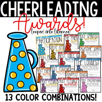 Preview of CHEERLEADING CHEER AWARDS MANY COLOR COMBINATIONS NO PREP! UPDATED FOR 23-24