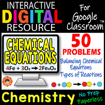 Preview of CHEMICAL EQUATIONS~ Digital Resource for Google Slides ~Chemistry