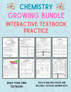 Preview of CHEMISTRY Bundle || Build Your Own INTERACTIVE TEXTBOOK with PRACTICE!