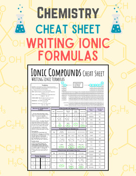 chemistry formula cheat sheet