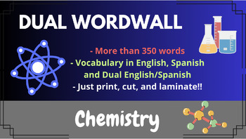 Preview of CHEMISTRY DUAL ENGLISH SPANISH WORD WALL