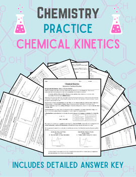 Preview of CHEMISTRY Practice: Kinetics, Reaction Orders, Half-Life - w/ Answer Key!