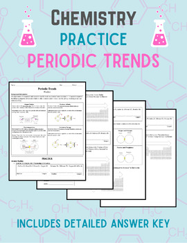 Preview of CHEMISTRY Practice: Periodic Trends