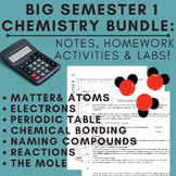 CHEMISTRY SEMESTER 1: FULL BUNDLE. Notes, Homeworks, Activ