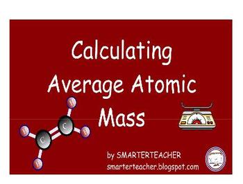 Preview of CHEMISTRY - SMART Notebook - Calculating Average Atomic Mass
