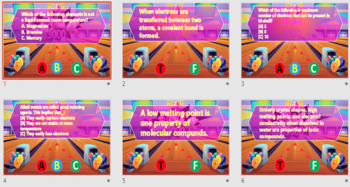Preview of CHEMISTRY TEST PREPARATION - BOWLING GAME