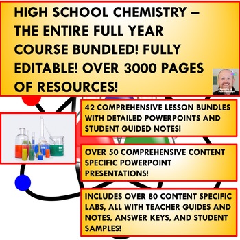 Preview of HIGH SCHOOL CHEMISTRY - THE ENTIRE FULL YEAR COURSE BUNDLE! OVER 3000 PAGES!