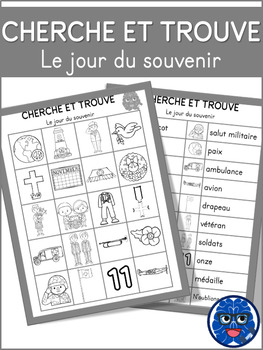 Preview of CHERCHE ET TROUVE: LE JOUR DU SOUVENIR - Find it Remembrance Day (FRENCH)