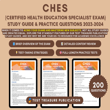 Preview of CHES Exam Study Guide 2023-2024: Health Education Certification Prep