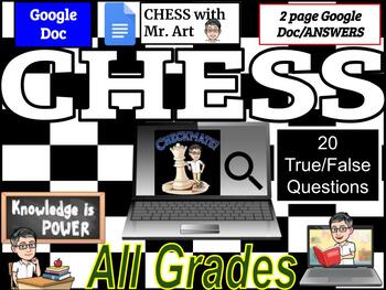 Preview of CHESS - 20 question True/False quiz - 2 pages with answers