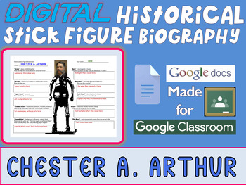 Preview of CHESTER A. ARTHUR - Digital Historical Stick Figure Mini Bios