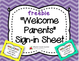 CHEVRON Welcome Parents Sign In Sheet {FREEBIE}