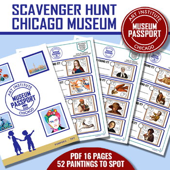 Preview of CHICAGO MUSEUM SCAVENGER HUNT - Art Institute Chicago Passport