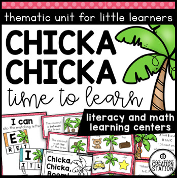 Preview of CHICKA CHICKA BOOM BOOM ACTIVITIES | KINDER CENTERS | PREK AND KINDER