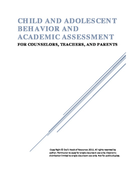 Preview of CHILD AND ADOLESCENT BEHAVIOR & ACADEMIC ASSESSMENT