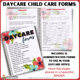 CHILD CARE DAYCARE CHILD CARE FORMS - POPPY FLOWERS