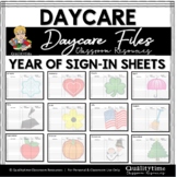CHILD CARE YEARLY SIGN-IN FORMS FOR DAYCARE