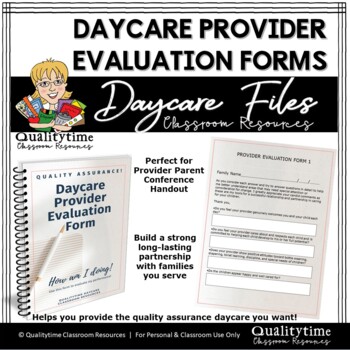 Preview of CHILDCARE DAYCARE PROVIDER EVALUATION FORM