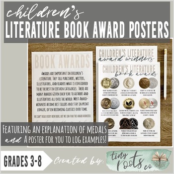 Preview of CHILDREN’S LITERATURE BOOK AWARD POSTERS | Newbery, Caldecott, and MORE!