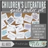 CHILDREN’S LITERATURE QUOTE POSTER SET | Pastel Ombre & Pa