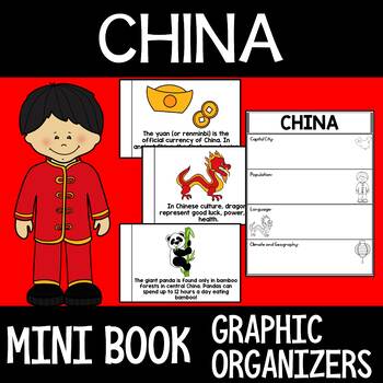 Preview of CHINA - Country Study Mini Book and Graphic Organizer Set (FREEBIE)