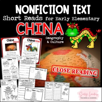 Preview of CHINA Geography & Culture Nonfiction CLOSE READING Pack 1st, 2nd & 3rd Grade
